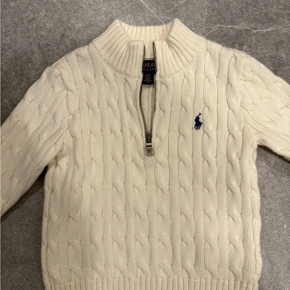 Ralph Lauren Cream and Red 2T Sweaters - Picture 2 of 3